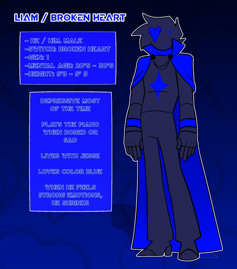 liam / broken heart reference